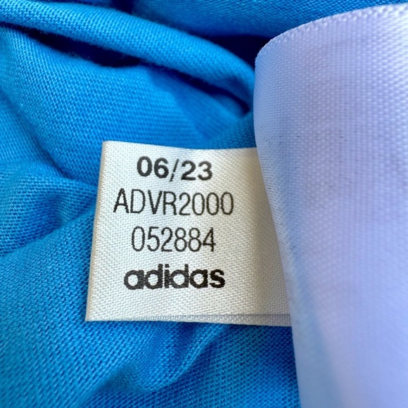 Adidas Golf Logo Tee Blue Large NWT Soft Cotton Shir - Picture 6 of 8